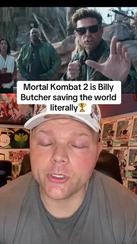 A post by @baldbetter on TikTok caption: Mortal Kombat 2 is Billy Butcher saving the world literally🏆 #mortalkombat2 #mortalkombat #billybutcher #theboys #foryou