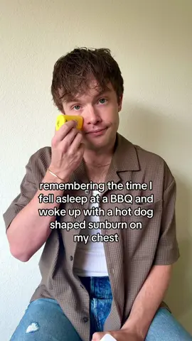 A post by @elfyeah on TikTok caption: we all have red-grets 😭 what was your worst burn? 👀 @Chaz May #elfSKIN #eyeslipsface #InvisiStickSunscreen #spf50 