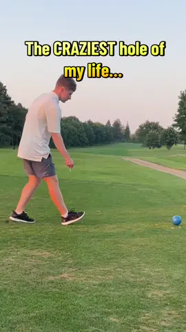 A post by @mulliganmaster on TikTok caption: I can’t believe that happened😳 #golf #fyp #albatross #holeout #insane