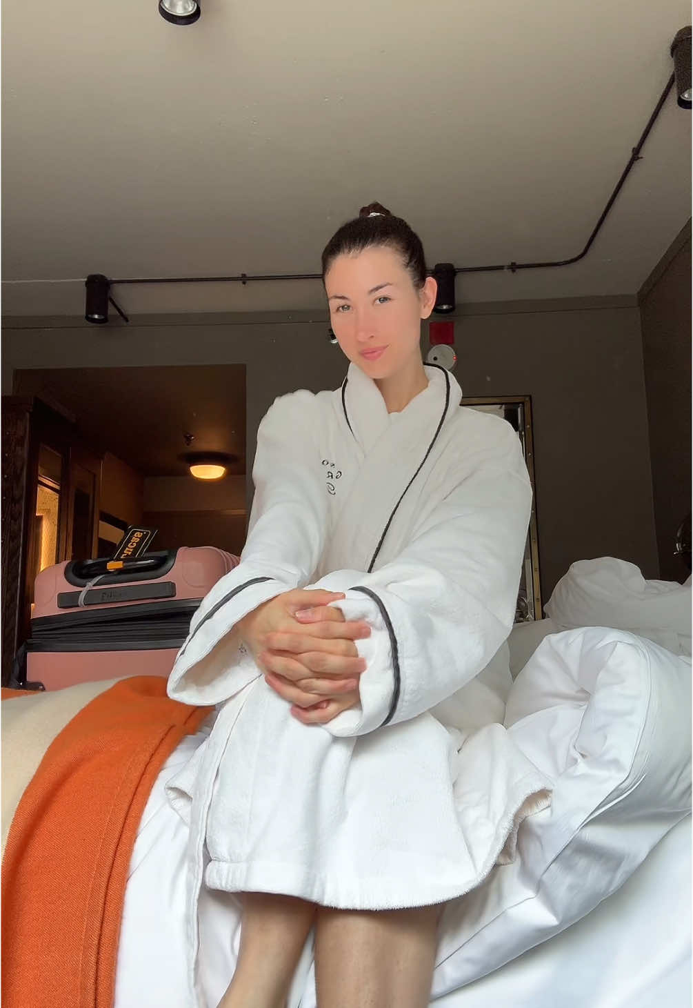 A post by @ on TikTok caption: atleast he got me a hotel