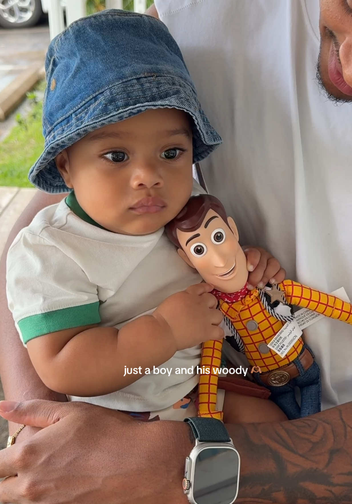 A post by @ on TikTok caption: Yall I’m actually crying this is the cutest thing ever 🥺 he LOVES Toy Story so much 