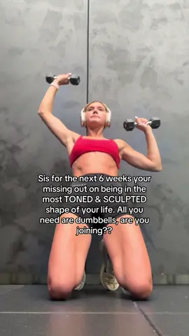 A post by @maiahenryfit on TikTok caption: It’s just 6 weeks., you won’t regret it 🔗 in bio • #FullBodyWorkout #PilatesForWomen #DumbbellWorkout #StrongGirls #PilatesStrength #HomeWorkoutForHer #TotalBodyBurn             