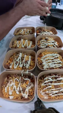 A post by @cookingforgains on TikTok caption: 340 calories 36g protein 5.5g fats 39g carbs makes 8 servings! @hunt4shredz 10/10 bro thanks! Ingredients (Makes 8 servings) •4 large sweet potatoes (approx. 1200g total), cube them up  • 0 calorie avocado spray for the pan 1 white onion (approx. 150g), diced • 2lb (908g) lean ground beef (96/4) •3 garlic cloves, minced • 2/4 cup (120g) tomato  • 1 tsp cumin • 1 tsp paprika •1 tsp cayenne (adjust for spice level) • 1 tsp salt  Garlic herb sauce • 1 cup (240g) non-fat Greek yogurt (or dairy-free option) • 2 tbsp lemon juice • 1 tbsp fresh parsley, chopped • 2 tsp garlic powder •2 tsp onion powder •2 tsp Dijon mustard •Salt and pepper, to taste • Water, as needed to thin the sauce Don’t forget to try my cookbook that update every single Friday and I do offer meal plans and peptides 🚀 #highprotein #lowcalorie #easytomake #Recipe #food #lowcaloriemeals #highproteinmeals #potato #beef  #highproteinrecipes #healthyfood #proteinbowl #sweetpotato 