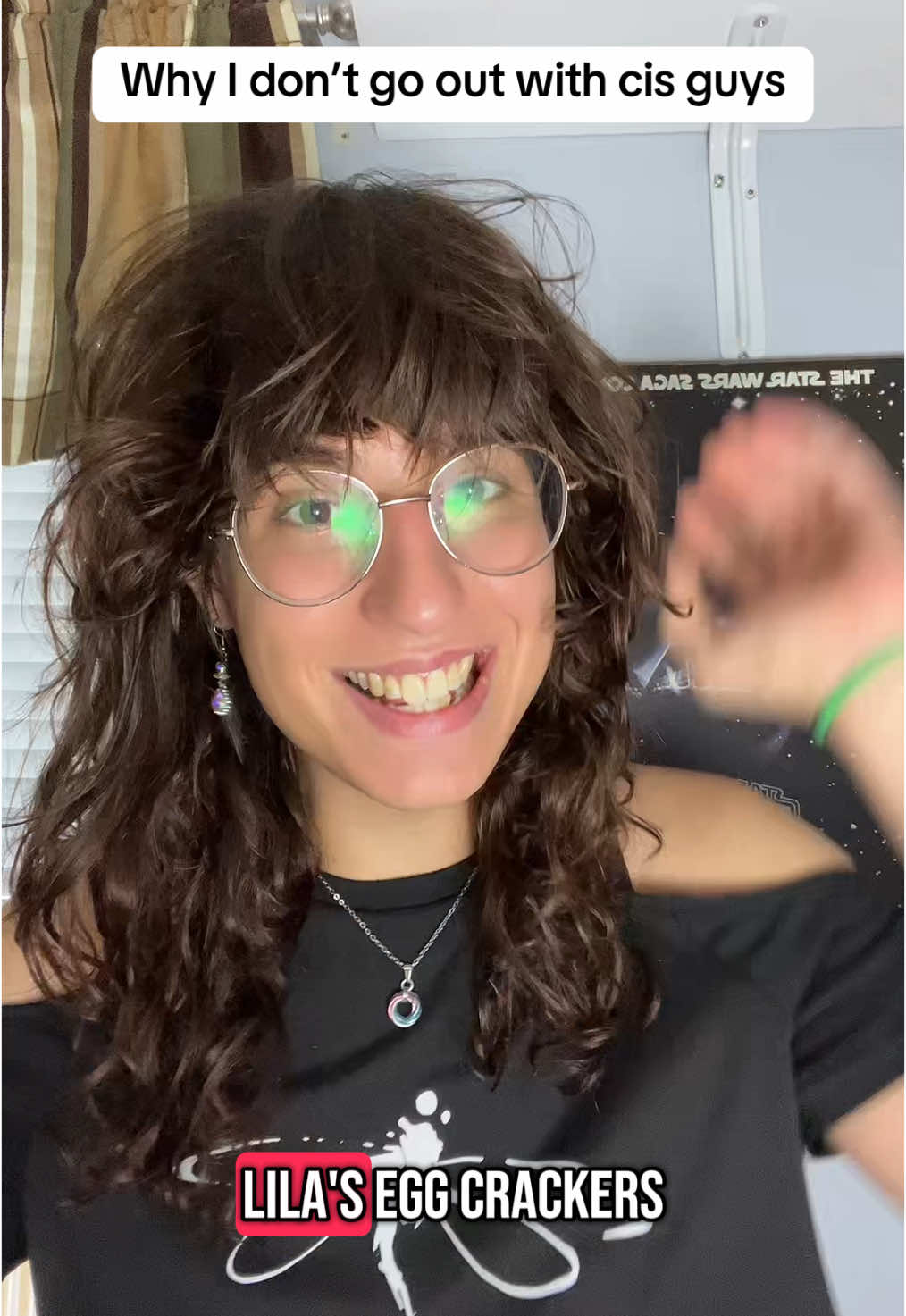 A post by @lilarallatos on TikTok caption: Crack your egg today with Lila’s egg crackers!!!! #trans #lgbt #wlw #tgirl #storytime #comedy