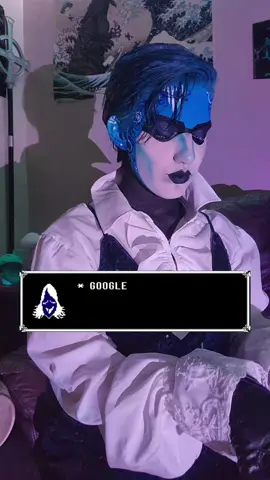 A post by @thewickedwarren on TikTok caption: Someone with a Roulx Kaard cosplay please duet this im begging LMAOOOO 💻💙🖤🔷️ #queendeltarune #deltarune #deltarunechapter2 #chapter2 #queencosplay #deltarunecosplay #cosplay #tobyfox #undertale #q5u4ex7yy2e9n #fyp 