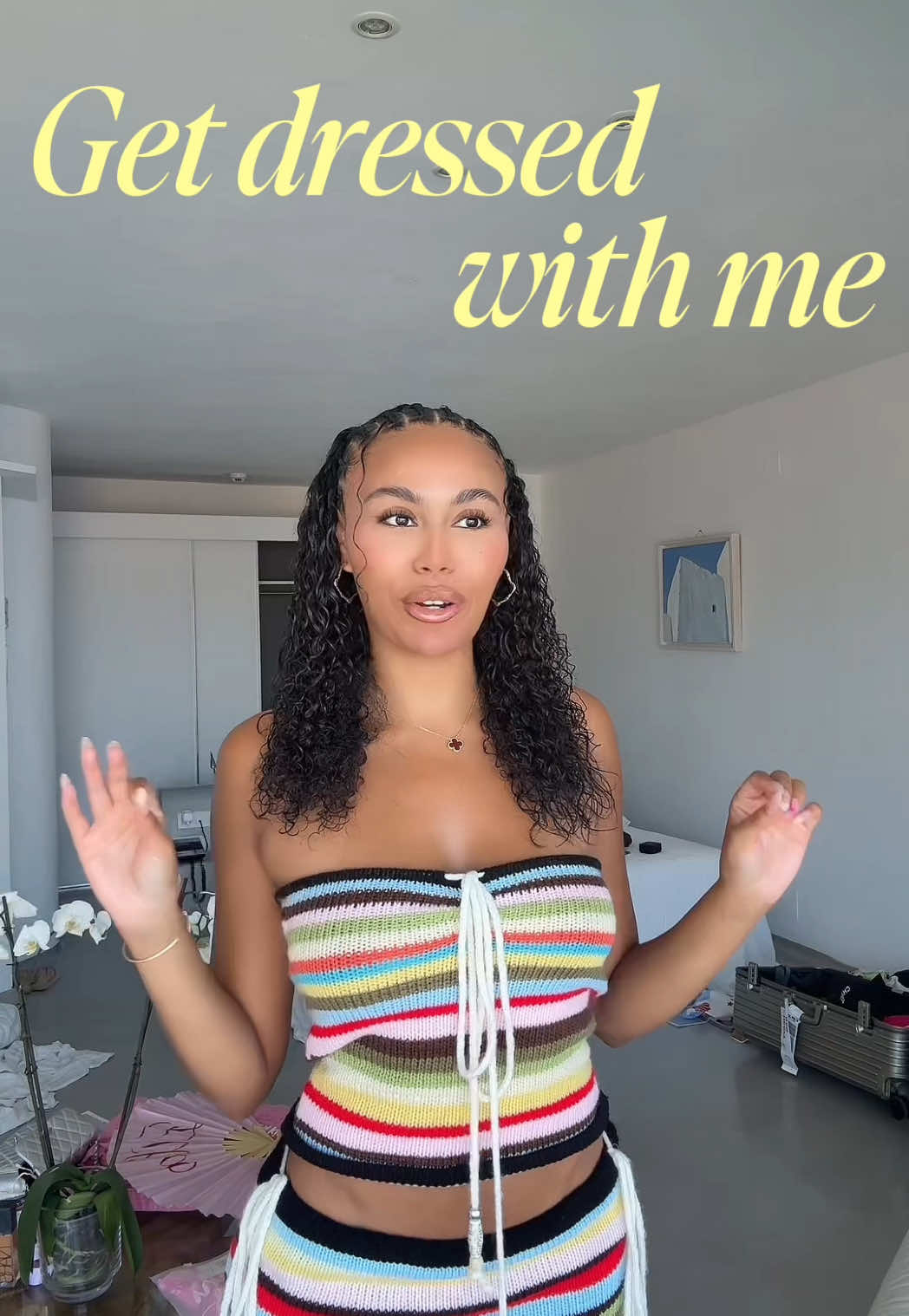 A post by @3llathomas on TikTok caption: help me style this look💛 Outfit @Gluc Gator  Shoes @LOEWE  @Givenchy  Fragrance @YSL Beauty  Bag vintage @Louis Vuitton 