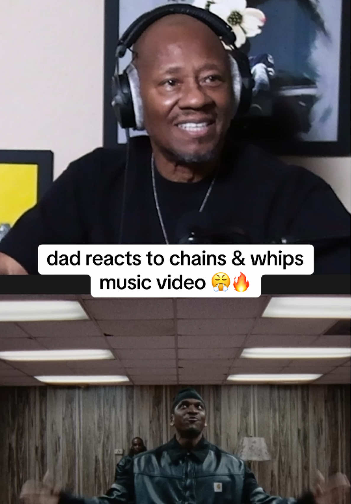 A post by @bridgingthegapyt on TikTok caption: Dad reacts to Clipse - Chains & Whips 🔥  #bridgingthegap #clipse #kendricklamar #pharrell 
