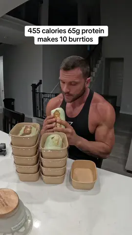 A post by @cookingforgains on TikTok caption: 455 Calories 65g Protein 52g Carbs 4g Fat makes 10 burritos  Check my 🔗 for  My cookbook Meal plans/ workouts  Into the crock pot - 60oz Chicken Breast (1700g) - 2 Tbsps Garlic Salt (30g) - 1 Tbsp Onion Powder (7g) - 1 Can Chipotle Peppers (7oz) (200g) - 3 Tbsps Honey (60g) Sauce - 1 Cup Cottage Cheese (0% Fat) (225g) - 1 Cup Tomato Sauce (240g)alories - 4 Garlic Cloves (12g) - 0.5 Cup Fat Free Milk (120g) After the sauce cook up - 1 Cup Dry Rice (180g)  Add into the burritos last  5 Cups Fat Free Mozzarella 10 Low Calorie Tortillas I use extreme wellness wraps 110 calories each.  Dip with your favorite hot sauce! Follow me for more high protein ideas!  #highprotein #mealprep #slowcooker #CookingHacks #cookingtiktok #mealprepideas #crockpot #chicken #macrofriendly #fatloss
