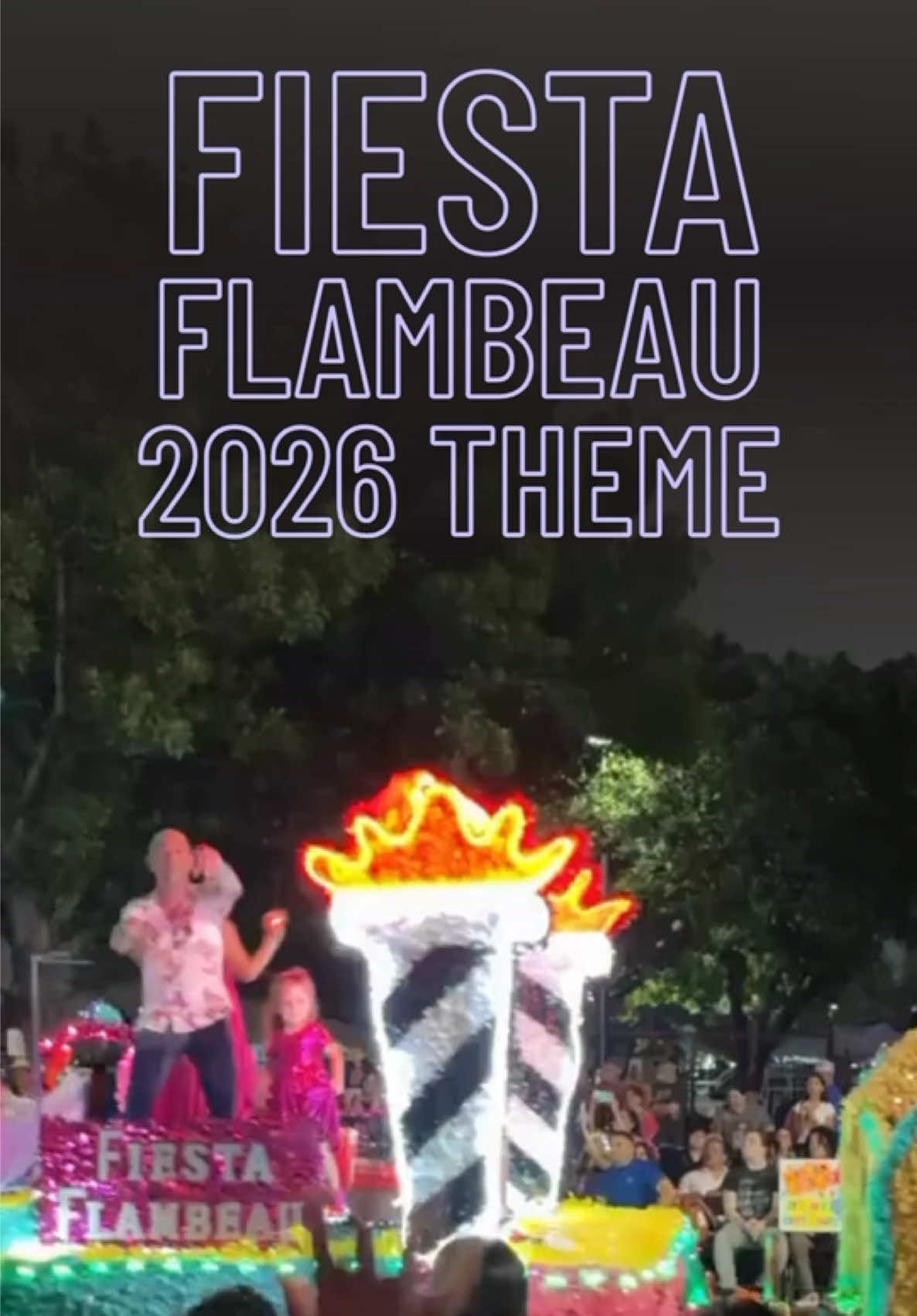 A post by @mysanantonio on TikTok caption: It’s never too early to start dreaming about Fiesta! 🪅  🧸Next year’s Fiesta Flambeau theme is “Adventures in Toyland.”  The largest illuminated night parade is set to bring all the joy toys have brought into people’s lives, filled with nostalgia and puro San Antonio magic ✨  📸: Emma Weidmann, MySA #fiestasanantonio  #fiestaflambeauparade #210sanantonio 