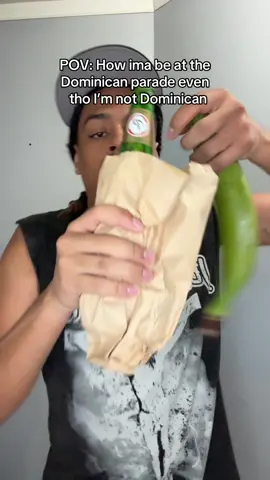 A post by @_vlonejon on TikTok caption: Platano Power 🇩🇴💚🍺  IG: @_vlonejon  #dominican #dominicanparade #nyc  #relatable #dancing #bachata #dembow #spanish #hispanic #presidente #truestory #_vlonejon #pov #viral 