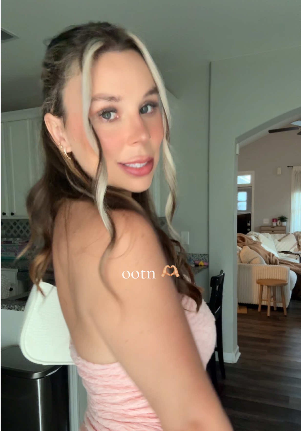 A post by @lisahenderson_ on TikTok caption: #ootn for a night in greenville 🤩 @allibooboochild thanks for loaning me the dress 💗💗 #greenville #greenvillesc #ootn #dresses #amazonfashion 