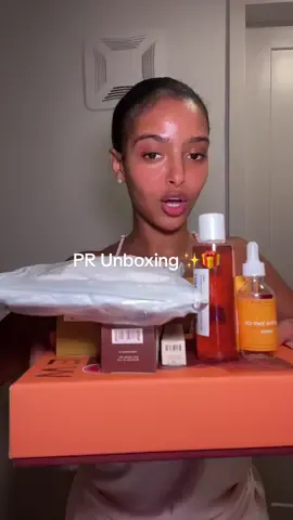 A post by @ on TikTok caption: Thank you❤️❤️❤️ @✨ Glo Melanin ✨  @EADEM @Swave.co @ carsiko on Instagram #prunboxing #blackownedbusiness 
