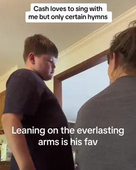 A post by @autism_mom_life on TikTok caption: Cash loves to sing this hymn #autismmomlife #autism #autismawareness #autismacceptance #autismoftiktok #autismmom #singing #music #hymns 