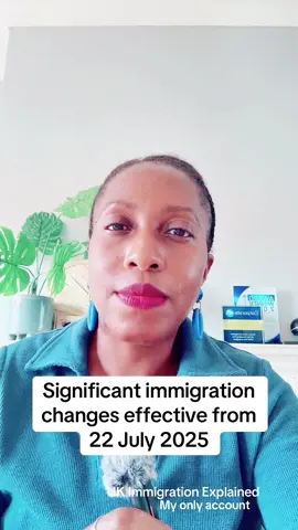 A post by @ukimmigrationexplained on TikTok caption: More immigration changes. This time from 22nd July 2025, there will be significant changes to the immigration rules, crucially affecting Skilled Worker and Health and Care Worker visas. #immigration #immigrationconsultant #ukimmigrationlaw #lawtalk #immigrationlaws #immigrationtipsuk #guidanceonly #skilledworkervisa #heathcareworkers #careworker #statementofchanges #workingintheuk 