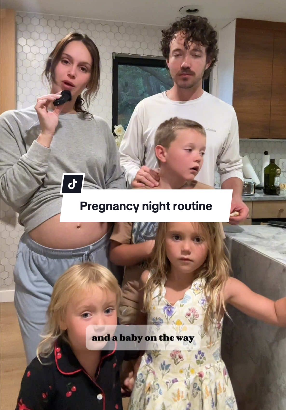 A post by @mikaylamatthews on TikTok caption: Can’t believe baby girl is coming so soon 👶🏼🤰🏼here’s a little updated night routine with the fam and @Aveeno  #mom #pregnant #fyp #AveenoKidsPartner