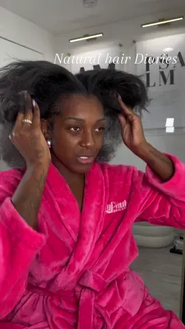 A post by @ on TikTok caption: The first and last episode… y’all I gave up already😂 #type4hair #naturalhairstyles #doingmyhair 