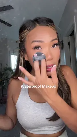 A post by @mial1cious on TikTok caption: Its actually CRAZY how good this worked like i swam in the quarries and still came out w all my makeup onnnn!! @carslan_us #SummerMakeupHack #MakeupThatLasts #SettingSpray #settingpowder #waterproof #makeup