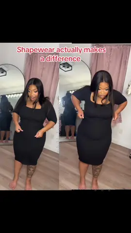 A post by @theblackreginageorge22 on TikTok caption: Take a guess on which video I’m wearing the shapewear in? Makeup by @Aalexa Young  #theblackreginageorge22 #shapewear #fajas #fashiontiktok #tiktokshopcreatorpicks  #yiannashapewear #midsizefashion 
