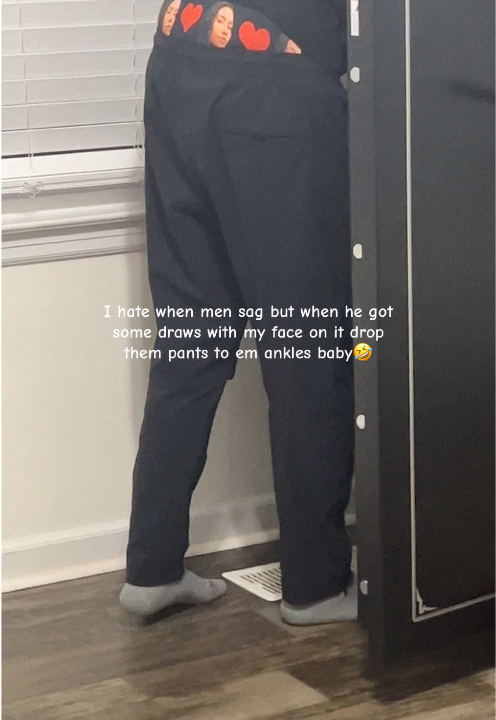A post by @barbarasandre on TikTok caption: Drop em baby🤣 nah but fr I can’t be the only one who don’t like when men be sagging 