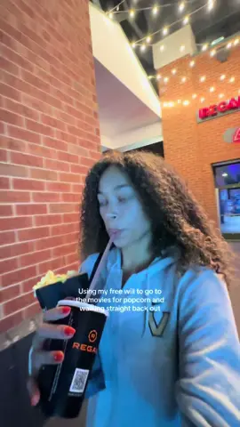 A post by @brownjadaa on TikTok caption: Idk why I didn’t think of this sooner lol #fyp #movietheater #popcorn 