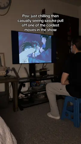 A post by @moe.abuasab on TikTok caption: Chakra control go crazy 😮‍💨 #fyp #tiktok #Anime #sasuke #naruto 