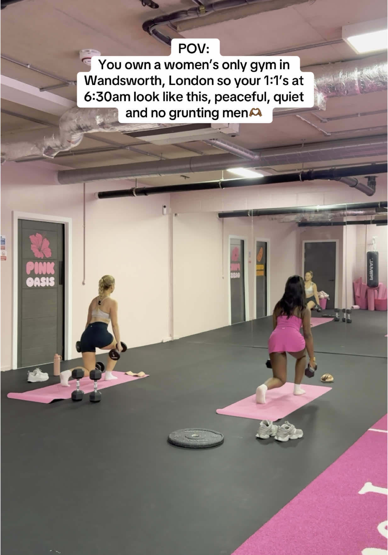 A post by @nataleebfitness on TikTok caption: Women only gyms for the win! #fyp #gymtok 