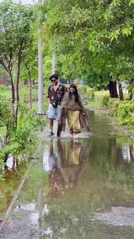 A post by @ali_khan110 on TikTok caption: Barsat k din 😅 ☔️ @Zainab_Ali ❤️ #ali110hyderabadi 