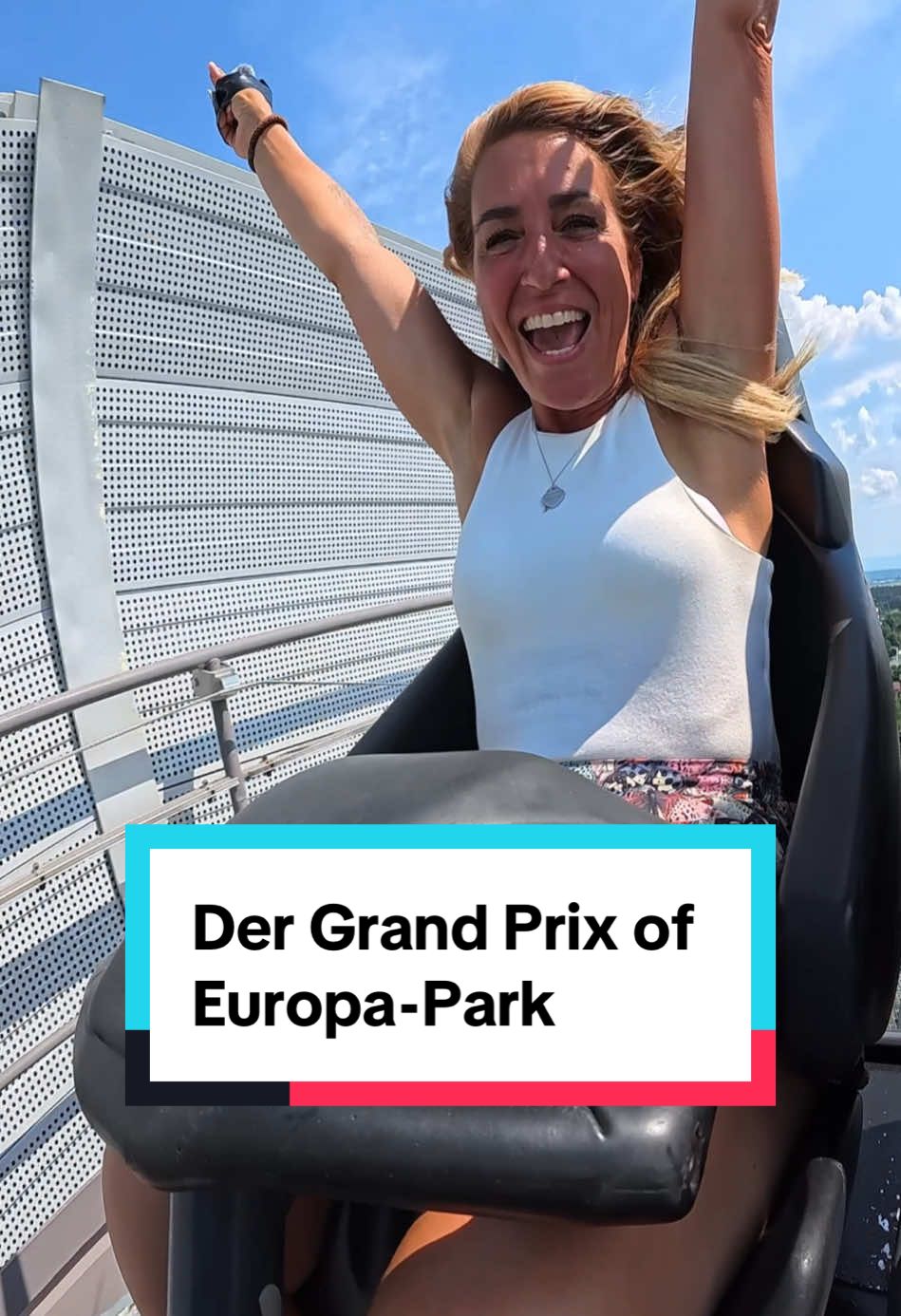 A post by @ on TikTok caption: Wie Ed & Edda im GRAND PRIX OF EUROPE düst unsere Creatorin Julia durch 5 Länder im Europa-Park – und jedes bringt ein neues Abenteuer mit sich! 🔥 Bist du bereit für deinen eigenen Streckenplan? 🏎️ Dann mach mit beim Lidl Plus Gewinnspiel zum Kinostart von GRAND PRIX OF EUROPE:​ 🎬 Kinotickets + Game-Rabatt​ 🎡 Eintrittskarten für Europa-Park oder Rulantica​ 🏖 Familienpakete inkl. Hotel & Parks​ 🎫 Teilnahme: Pro 10 € Einkauf = 1 Los in der Lidl Plus App.  In welche Region würdest du im Europa-Park als Erstes reisen? 💬👇​ #lidl #lidllohntsich #LidlPlus #EuropaPark #EdundEdda #GrandPrixMovie #EDventure