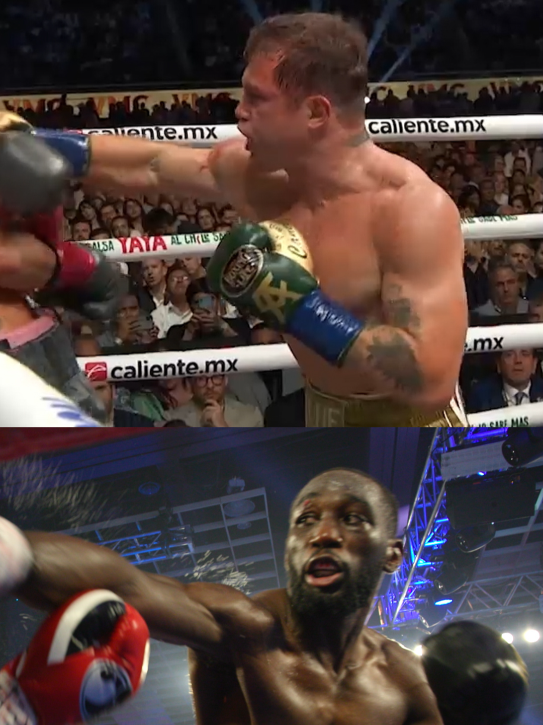 A post by @netflix on TikTok caption: A once in a lifetime fight. Canelo Álvarez vs. Terence Crawford. Saturday, September 13. LIVE globally on Netflix. #CaneloCrawford