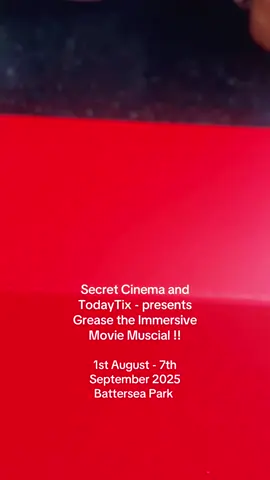 A post by @themrsmayofficial on TikTok caption: 😂 I’m sorry what??!!!! I’m not sure I could be anymore excited! I grew up wanting to be Sandy!! @SecretCinema and @TodayTix UK present Grease: The Immersive Movie Musical !! It opens in Battersea Park on 1st August for 6 weeks ONLY. Step into the iconic world with the students of Rydell High and watch Grease unfold around you! I’m 100% going! Grab a ticket while you can 🙌 #immersivexperience #grease #pinkladies #tbirds #summernights #rydellhigh #gifted 