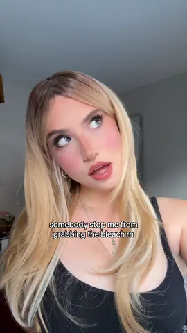 A post by @abbyroberts on TikTok caption: no bc I WANNAAAA #blonde 