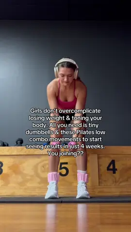 A post by @maiahenryfit on TikTok caption: This is your sign to start Pilates combo 🔗 in bio • #FullBodyWorkout #PilatesForWomen #DumbbellWorkout #StrongGirls #PilatesStrength #HomeWorkoutForHer #TotalBodyBurn             