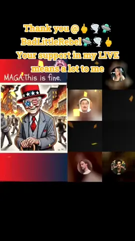 A post by @thepamham on TikTok caption: 🖕🌪️🛸BadLittleRebel🛸🌪️🖕, thank you for the incredible support in my LIVE! I will keep creating better LIVE content! @🖕🌪️🛸BadLittleRebel🛸🌪️🖕 #tiktoklive #livehighlights #livegift #leonthekitten #djglasses 