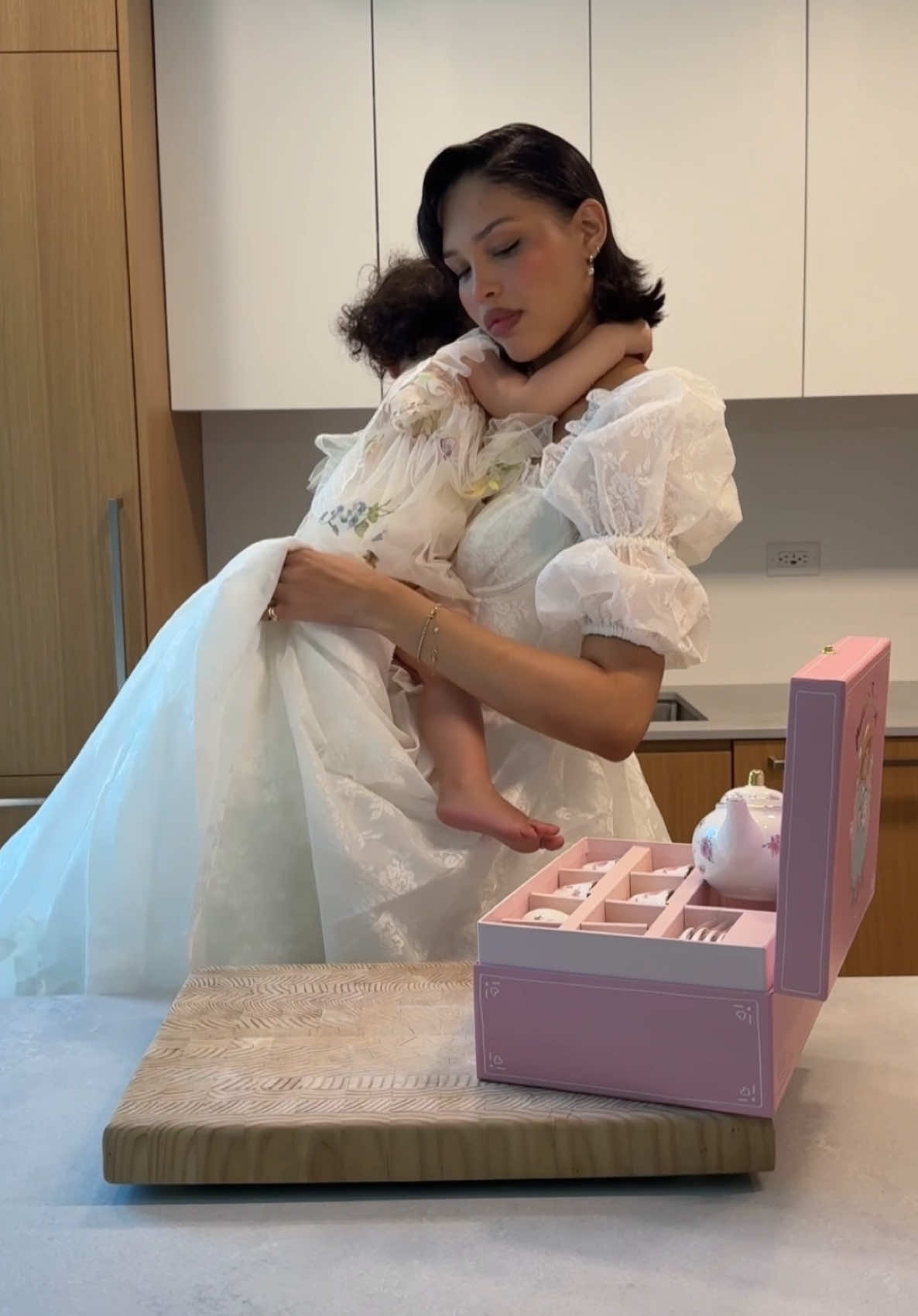 A post by @naraazizasmith on TikTok caption: 🎀 #EasyRecipe #homecooking #fypシ #momtok #toddlersoftiktok #baking #teaparty 