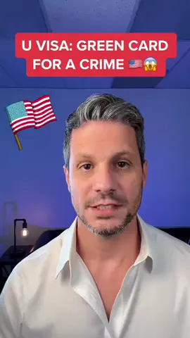 A post by @immigrationtv on TikTok caption: 🇺🇸 U visa: green card for a crime in United States #greencard #visa #immigration #immigrant #immigrationlawyer