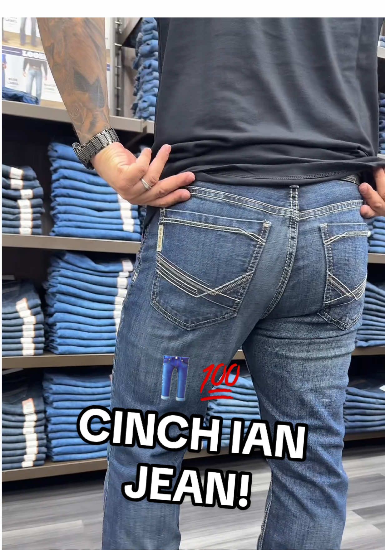 A post by @amigosproshop on TikTok caption: Now you’ve heard of them 🙂‍↕️  #cinch #cinchjeans #jeans #jeansoutfit #bootcutjeans #western #westernfashion 