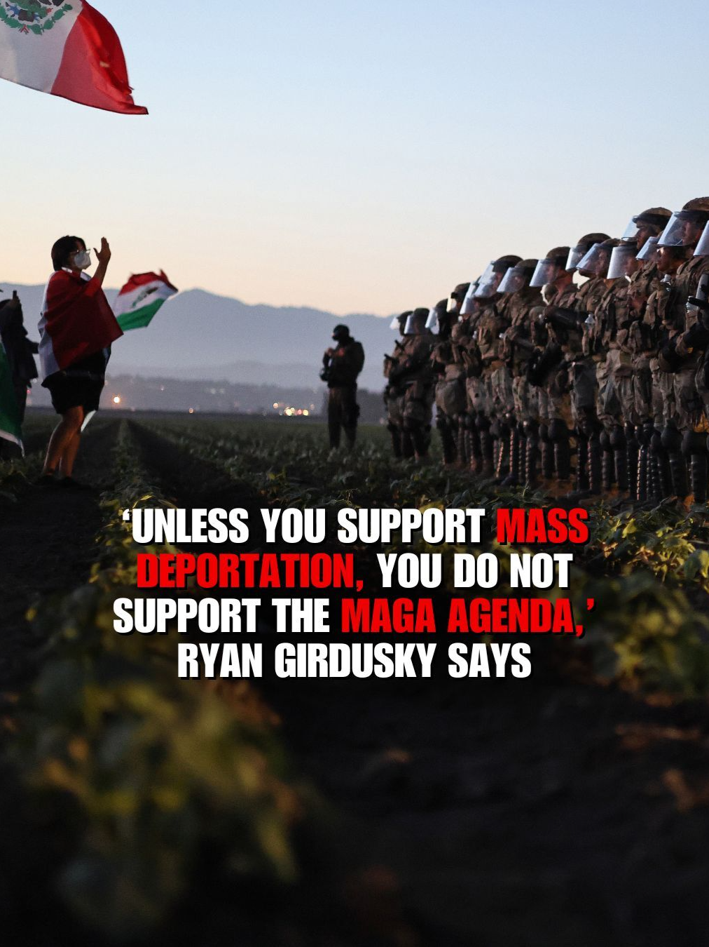 A post by @foxnews on TikTok caption: “Unless you support mass deportation, you do not support the MAGA agenda.” Founder of the 1776 Project Pac, Ryan Girdusky, blasts Republicans who want to return the party "back to the age of Bush."