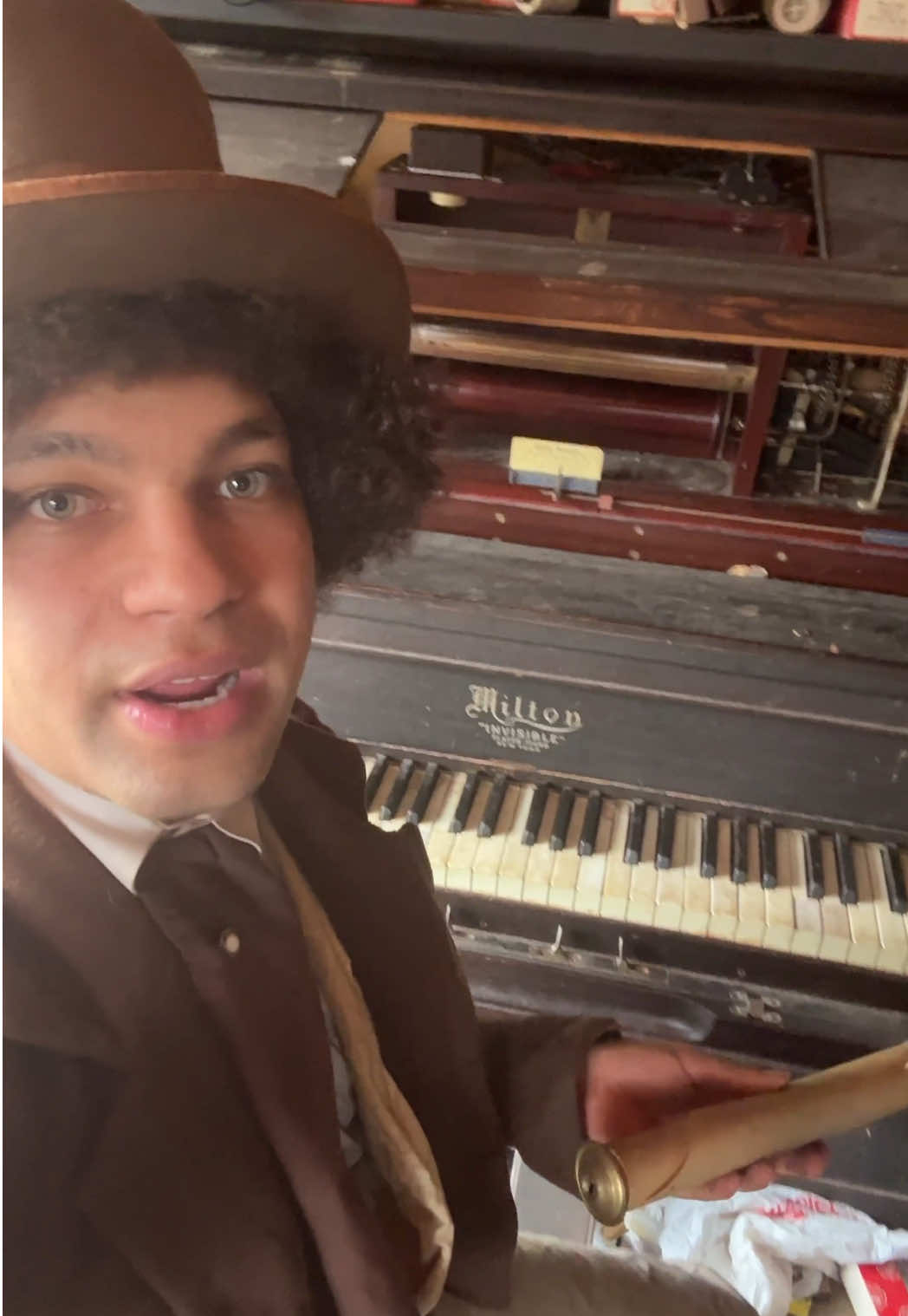 A post by @dr.parkinstine2 on TikTok caption: #fyp #fypシ #foryourpage #miltoninvisibleplayerpiano #musicartist #applemusicartist #roaring20sjazz #pnumaticpiano 