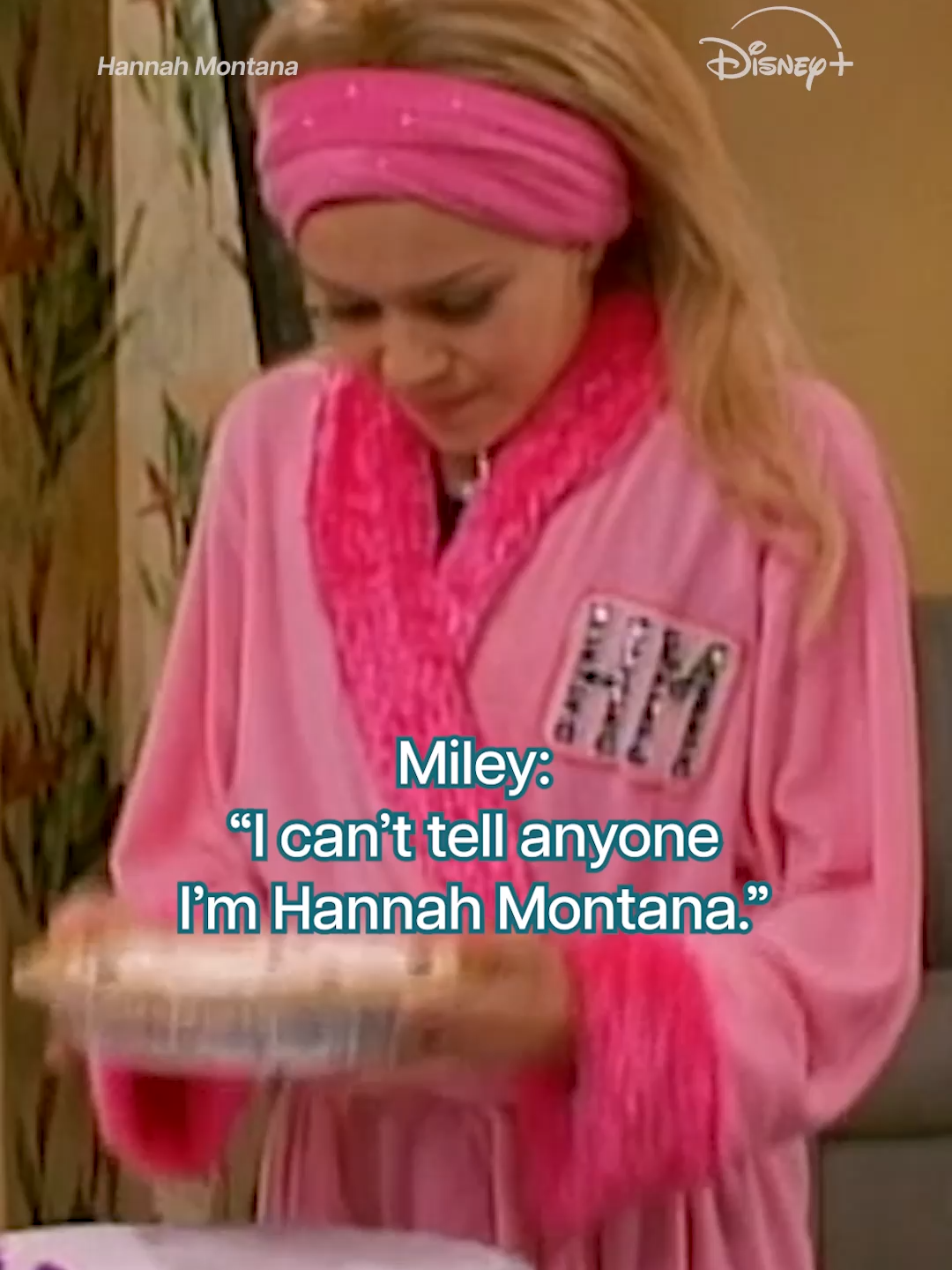 A post by @disneyplus on TikTok caption: She just wanted to have the best of both worlds. Hannah Montana, a #DisneyPlusThrowback, is streaming on Disney+.