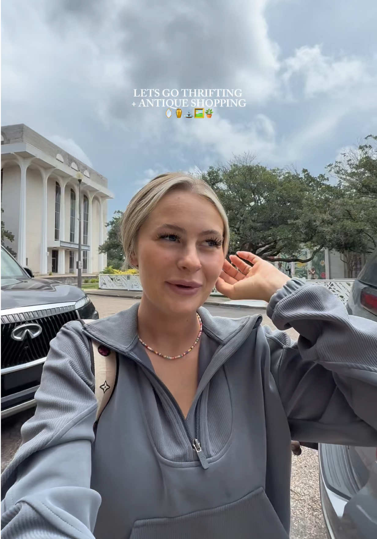 A post by @kylieapitts on TikTok caption: Why didn’t anyone tell me that thrift store were actually expensive? Show me where the goodwill is at😩 #ditl #thrifting #antiques 