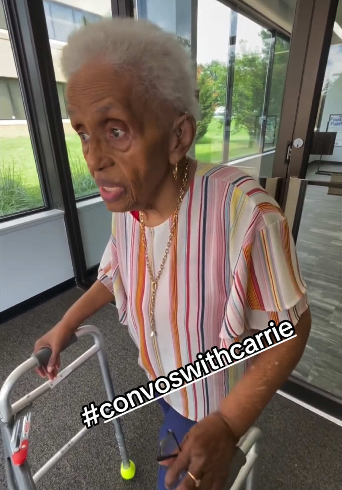 A post by @convoswithcarrie1 on TikTok caption: A SUCCESSFUL PODIATRIST APPOINTMENT FINALLY!!!! #convoswithcarrie #everyonesfavoritegrandma #dementiaawareness #dementiacaregiver #dementiasupport #dementia #dementiaeducation #dementiacare #podiatry