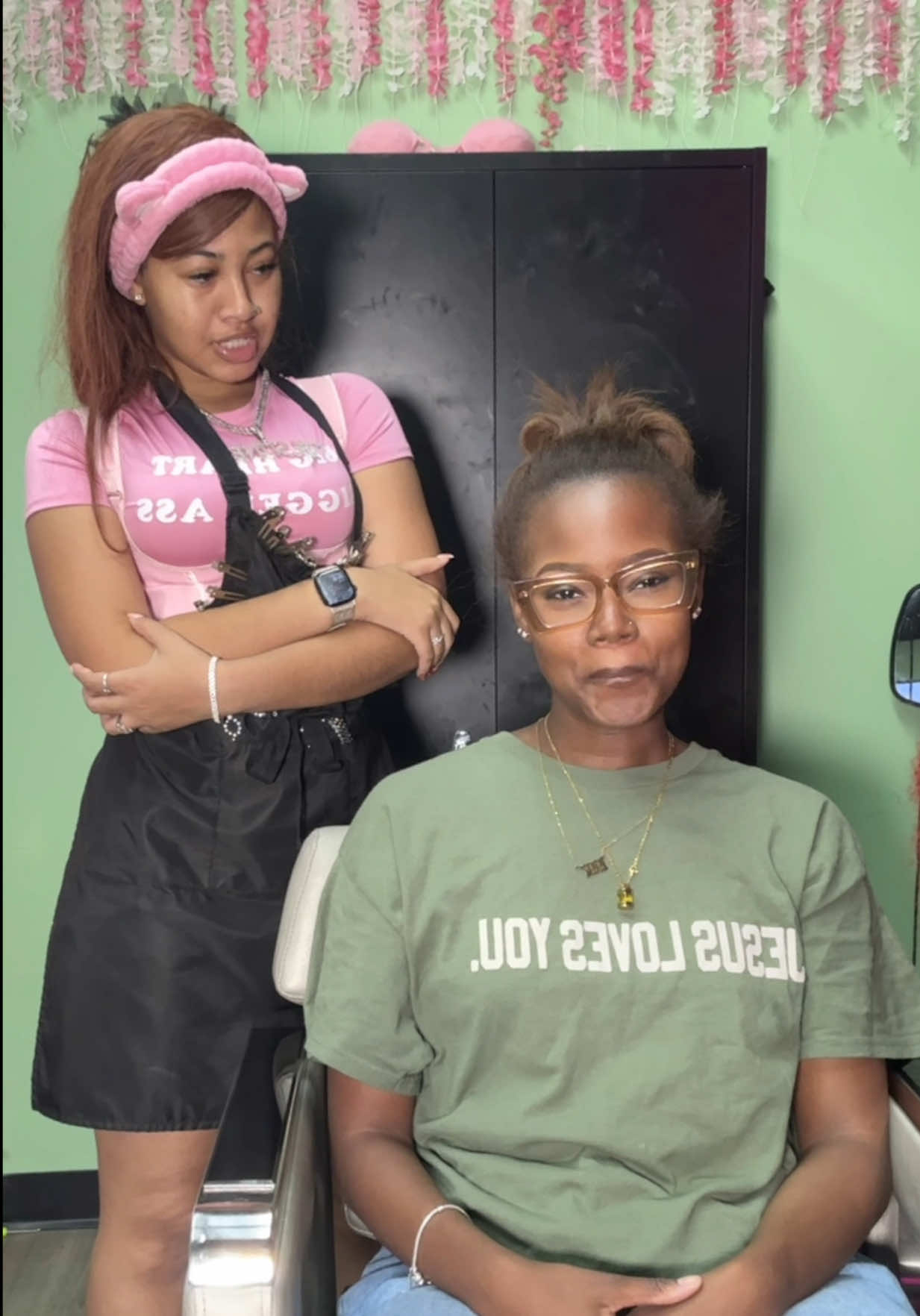 A post by @destineeshair on TikTok caption: y’all sprays trying to get me 😔 #detroitstylist #detroitbraider #detroithair #hair #hairstyles                    