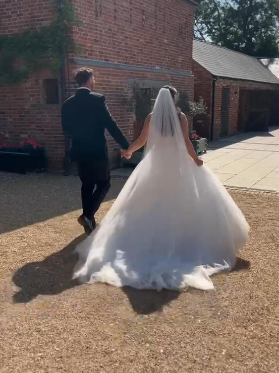 A post by @hrp_brickwork on TikTok caption: We did it... BOSH... #weddingday #bigday #onceinalifetime #for #ever 