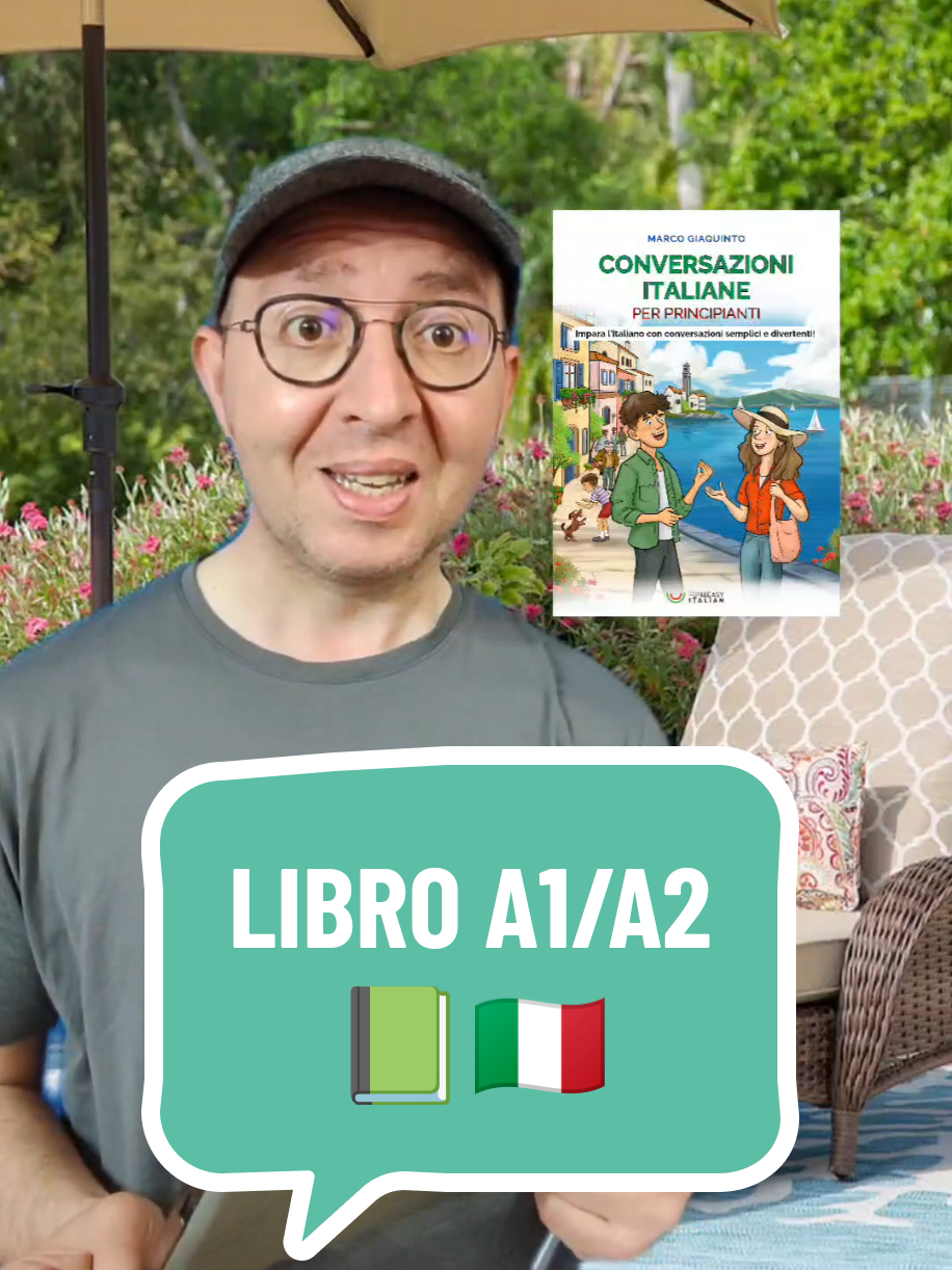 A post by @funandeasyitalian on TikTok caption: 🔴CONVERSAZIONI PER PRINCIPIANTI 🗣️🇮🇹 🔶Il mio libro di conversazioni per principianti (livello A1/A2) è di nuovo disponibile, ma per poco tempo 📗🤓 ❗Trovi tutte le informazioni nel link di questo canale 🙂 ⏩Traduzione del dialogo 👇 ▪️COSA STAI FACENDO? = What are you doing? ▪️STO IMPARANDO L'ITALIANO = I'm learning Italian. ▪️E PERCHÉ RIDI? I LIBRI DI GRAMMATICA NON FANNO RIDERE = And why are you laughing? Grammar books are not funny. ▪️QUESTO NON È UN LIBRO DI GRAMMATICA. È UN LIBRO DI CONVERSAZIONI BREVI E DIVERTENTI. COSÌ È PIÙ FACILE IMPARARE L'ITALIANO! = This is not a grammar book. It is a book of short, fun conversations. That way it is easier to learn Italian! ▪️INTERESSANTE. DEVO CONSIGLIARLO AI MIEI AMICI STRANIERI = Interesting. I must recommend it to my foreign friends. ▪️SÌ, PERÒ FAI PRESTO, PERCHÉ IL LIBRO È DISPONIBILE PER POCO TEMPO = Yes, but be quick, because the book is only available for a short time. ▪️VA BENE, GRAZIE! = All right, thank you! Un abbraccio e buon fine settimana! 😉 Marco  #learnitalian #aprenderitaliano #conversazioniitaliane #italiandialogues #italianbook #libriditaliano #italianlessons #funandeasyitalian