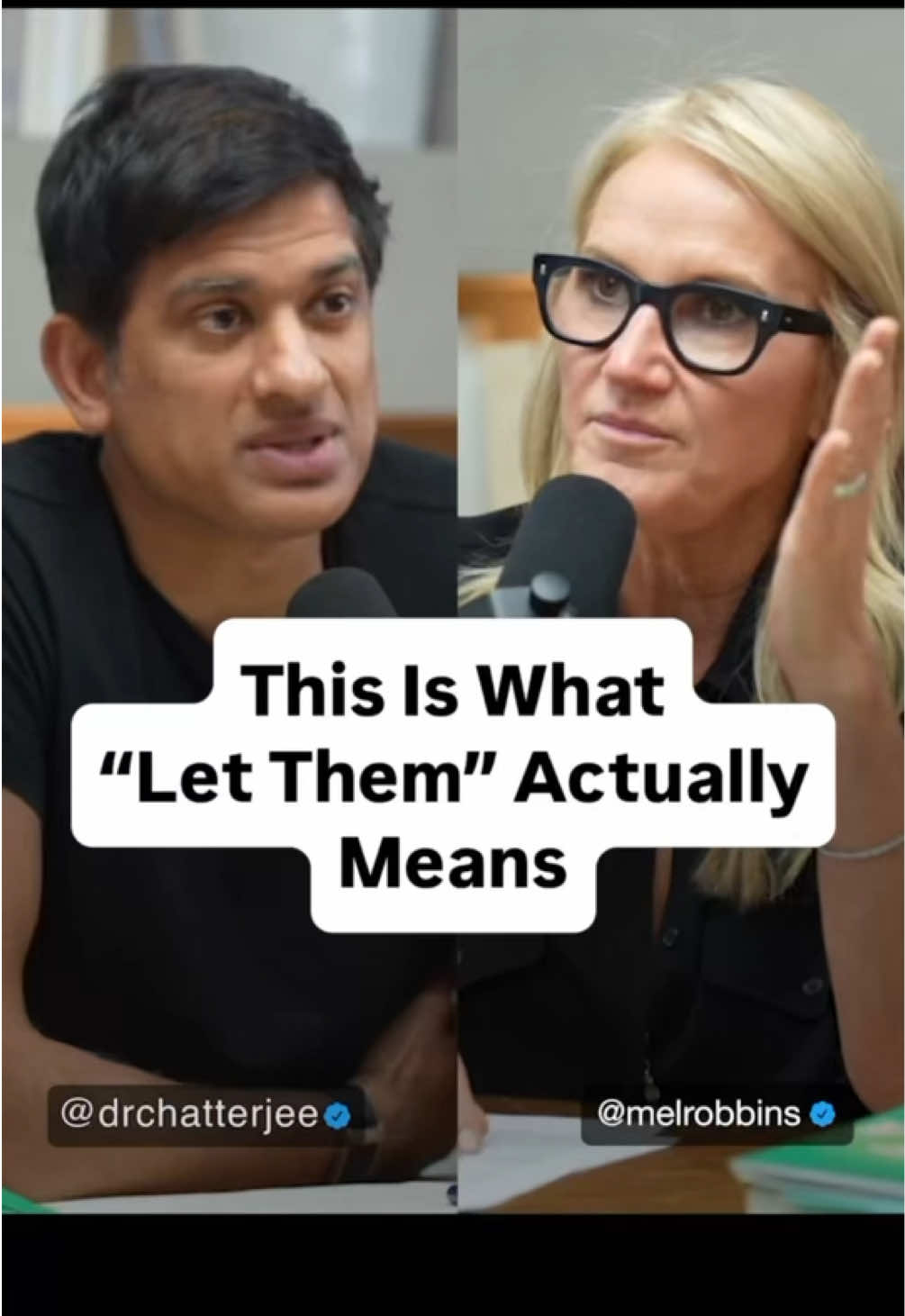 A post by @melrobbins on TikTok caption: You love saying "Let Them." But if you stop there, you might end up lonely. It's why you need to complete the theory by saying "Let Me." Let Me see their behavior for what it is, Let Me decide who gets my time, Let Me walk away from anything. Thank you @Dr Rangan Chatterjee for having me on this episode of Feel Better, Live More! Listen to the full episode now, 🎧 "How To Feel More In Control Of Life: A Revolutionary Approach to Stress, Relationships & Inner Peace with Mel Robbins." #melrobbins #drchatterjee #letthem #letthemtheory #letme