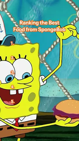 A post by @spongebob on TikTok caption: give us your food line up