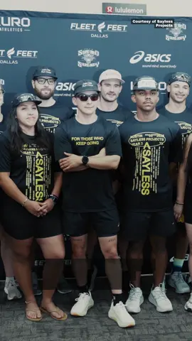 A post by @mysanantonio on TikTok caption: It's more than a race 👟 Sayless Projects, a Texas-based organization, led a 240-mile relay race from Dallas to Austin to raise funds for mental health and suicide prevention. For many runners, the exercise is as much one centered around mental tenacity as it is based on physical strength — but for those who are grieving current or impending loss, it can serve as emotional catharsis. "This is a privilege, to be able to show up for yourself but most important, show up for other people," runner Kimberly Foo said. Read more on the story at link in bio 🔗