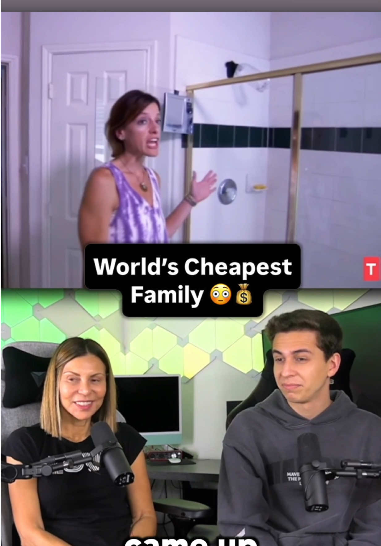A post by @gabe on TikTok caption: World’s Cheapest Family 😱💰 w/ @Gabe’s Mom 