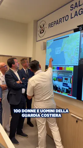 A post by @matteosalviniufficiale on TikTok caption: Ieri a Milano per l’inaugurazione della sede del Reparto Operativo Laghi della Guardia Costiera. Cento donne e uomini in divisa, sedici unità navali per presidiare costantemente i laghi di Garda, Maggiore e Como, così da garantire un sistema immediato di risposta alle emergenze, oltre alla tutela della navigazione di tutti coloro che ogni giorno frequentano queste acque. Nei primi mesi di questo anno, sono già oltre duecento le persone soccorse: un dato che conferma perché questo reparto della Guardia Costiera sia necessario e strategico. Per garantire più sicurezza, per salvare vite.