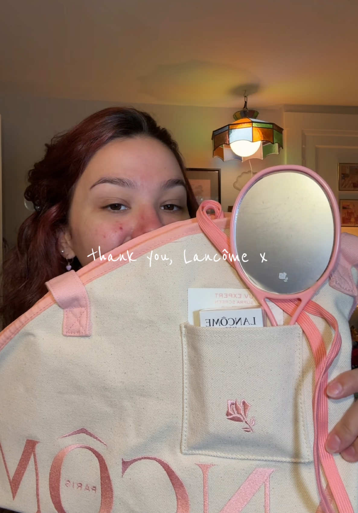 A post by @chritchin on TikTok caption: @Lancôme trying to get me on the COURT 🎾👟 I’ve already tried this Supra Screen on, in my last GRWM. Thinking about making a sunscreen comparison video? Lemme know if that sounds fun! #pr #unboxing #lancome #prunboxing 